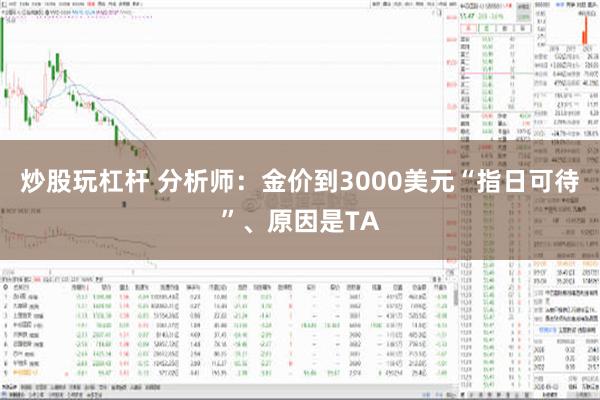 炒股玩杠杆 分析师：金价到3000美元“指日可待”、原因是TA