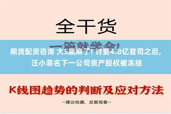 期货配资咨询 大S赢麻了! 讨要4.8亿官司之后, 汪小菲名下一公司资产股权被冻结