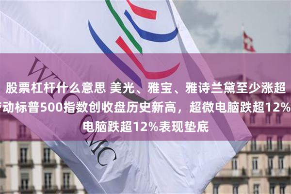 股票杠杆什么意思 美光、雅宝、雅诗兰黛至少涨超10%，带动标普500指数创收盘历史新高，超微电脑跌超12%表现垫底