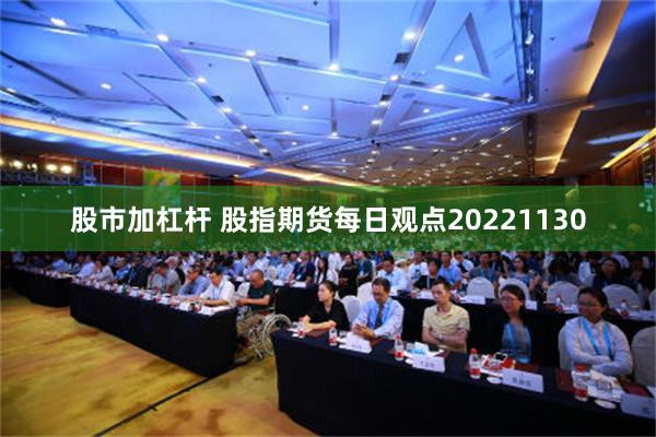 股市加杠杆 股指期货每日观点20221130