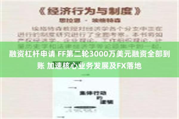 融资杠杆申请 FF第二轮3000万美元融资全部到账 加速核心业务发展及FX落地